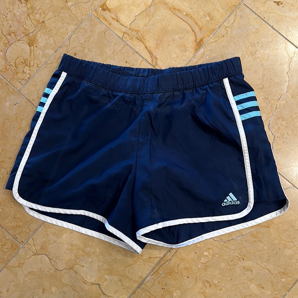 Small navy adidas shorts